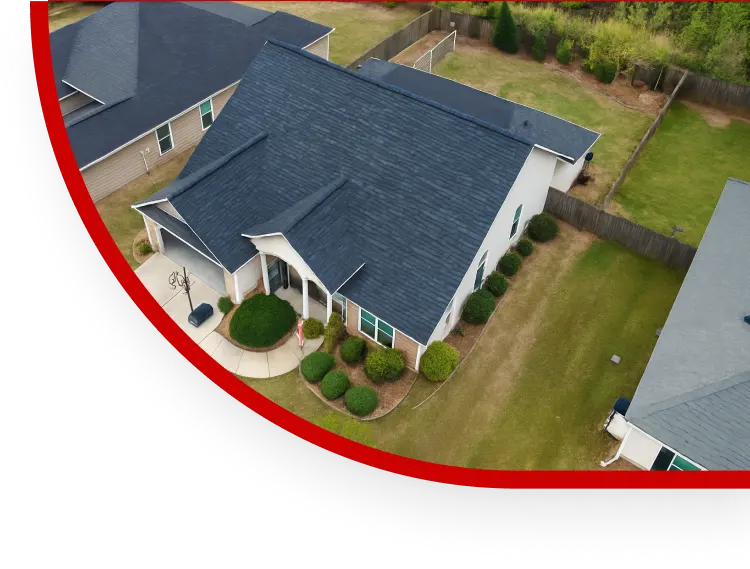 a house with a well done blue roof - for mobile screens