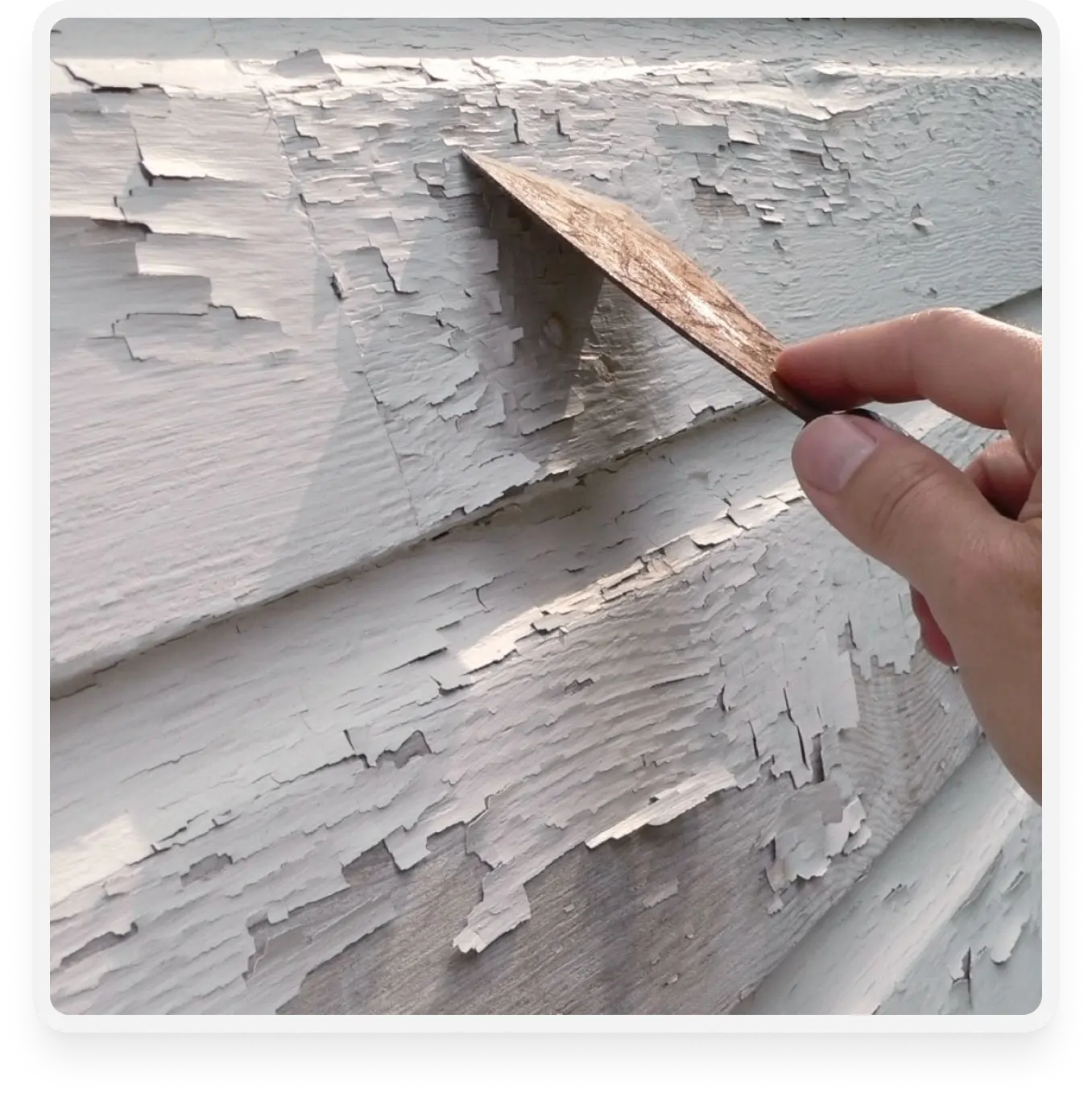 an image of a damaged siding