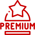 red premium with star icon