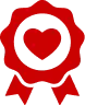 red heart ribbon icon