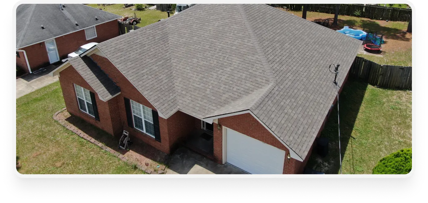 a residential house with a well done roof